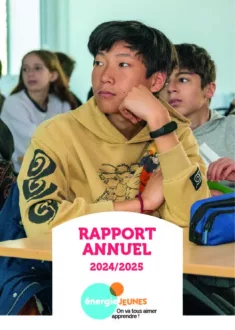 couverture du rapport annuel 2024-2025 d'Energie Jeunes